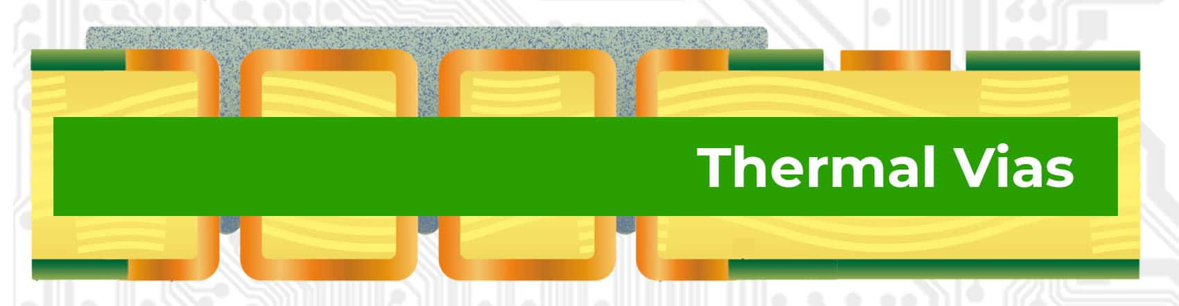 Thermal vias in a PCB