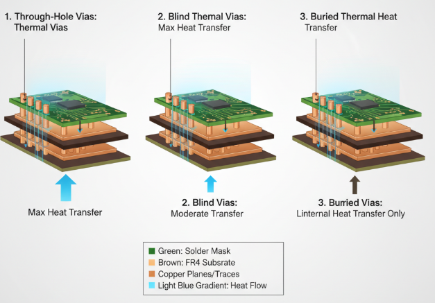 Through-Hole/Blind/Buried Thermal Vias